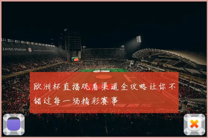 欧洲杯直播观看渠道全攻略让你不错过每一场精彩赛事